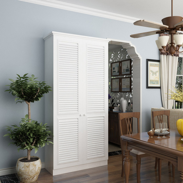 新古典六格百葉開門C款餐廳高櫃 W106*H218*D43-C0300733 +$2,300