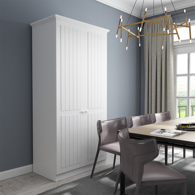 古典歐風六格開門F款餐廳高櫃 W106*H218*D61-C0300724 +$6,200