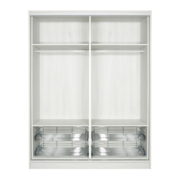 臥房雙衣桿四拉籃6尺滑門衣櫃 W185*H234*D65-E0200406 +$10,500