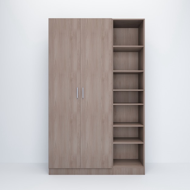 LOHAS客廳收納高櫃 W140*H218*D40-LB0401104