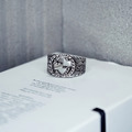 GUCCI Interlocking G 仿舊雕花戒指
