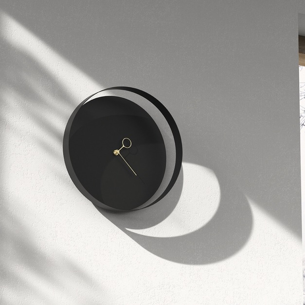 Orbis 懸浮壁鐘 . 黑色 - Ø30cm