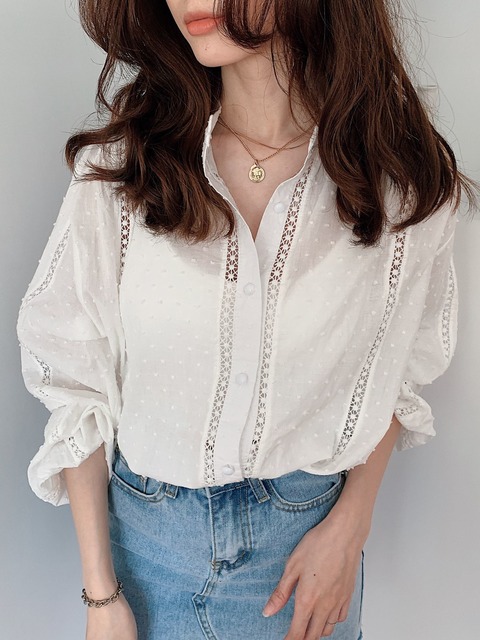 BOHO輕透簍空兩穿式襯衫 20010011