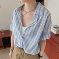 棉花糖條紋短袖襯衫20010138_2