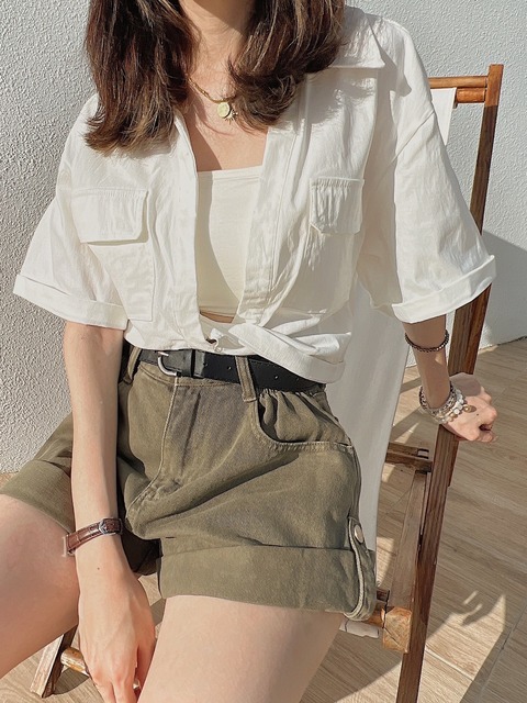 狩獵風短板扭結襯衫 20010220