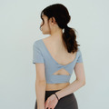 後扭結露背胸墊瑜珈服(兩色)(SML) 20010270_7