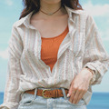 夏日愛戀條紋棉麻襯衫 20010277_7