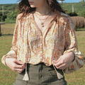 落日花園流蘇印花襯衫 20010275_1
