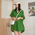 BV綠後開衩短袖襯衫洋裝(兩色) 20010285_5