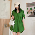BV綠後開衩短袖襯衫洋裝(兩色) 20010285_7