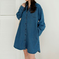 韓系挺版牛仔襯衫短洋裝(兩色)20030160_4