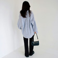 愛心刺繡藍條紋襯衫 20010321_6