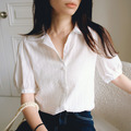 復古蕾絲鉤編短袖襯衫(SML) 20010329_7