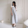 細肩側抽繩長版吊帶洋裝 20030173