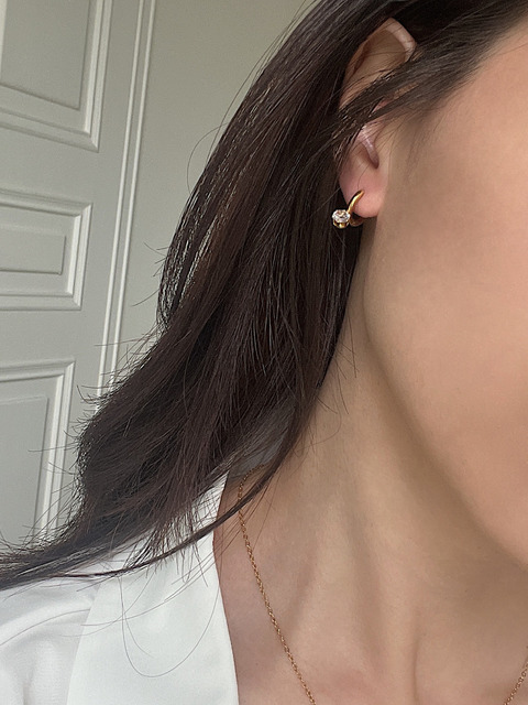 氣質簡約單鑽耳針 20070083