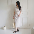 韓系扭結長版棉麻洋裝 20030175_7