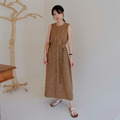 【現貨】氣質出眾！毛呢感綁帶洋裝 20030188_1