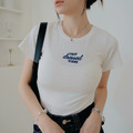 【M現貨】歐美合身刺繡短Ｔ(SML) 20010357_3