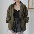 韓系秋冬拉鍊風衣外套(兩色) 20040102_2