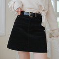 【黑M現貨】秋冬燈芯絨皮帶短裙(S-XL)(三色)20020212