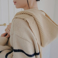 韓系粗針織連帽披肩(兩色) 20070089_10
