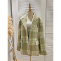【L套裝現貨】檸檬戚風格紋大衣套裝 20050043_15