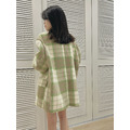 【L套裝現貨】檸檬戚風格紋大衣套裝 20050043_8