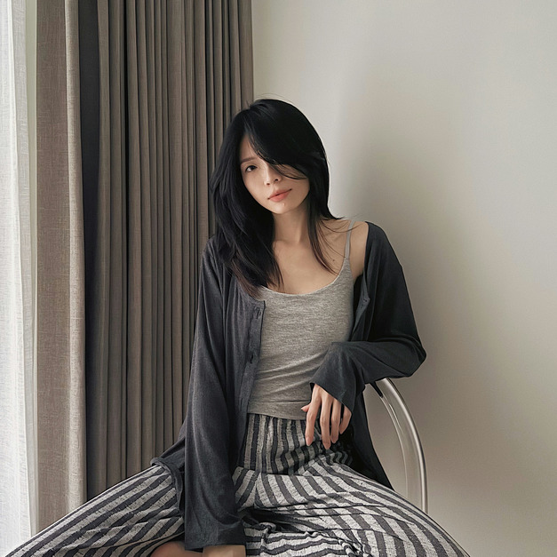 基本款胸墊三件組睡衣(M-2XL) 20100026