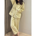奶油綠口袋刷毛睡衣套裝 20100025_1