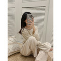 韓系燕麥色舒柔睡衣套裝 20100027