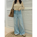 韓系高腰長腿淺藍喇叭褲(S-XL) 20020216_8