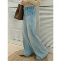 韓系高腰長腿淺藍喇叭褲(S-XL) 20020216_9