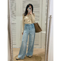 韓系高腰長腿淺藍喇叭褲(S-XL) 20020216_5