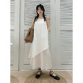 法式貝殼光澤拼接長裙 20030207_8