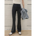 【黑XL現貨】超舒服翹臀彈性瑜伽喇叭褲(兩色)(S-XL) 20020226