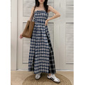 渡假風平口格紋長洋裝(SML) 20030205_16