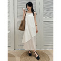 法式貝殼光澤拼接長裙 20030207_10