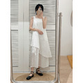 法式貝殼光澤拼接長裙 20030207_13