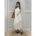法式貝殼光澤拼接長裙 20030207