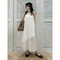 法式貝殼光澤拼接長裙 20030207_2