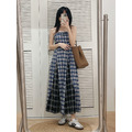 渡假風平口格紋長洋裝(SML) 20030205_8