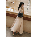 氣質款緞面削肩傘狀洋裝(兩色)20030210_11