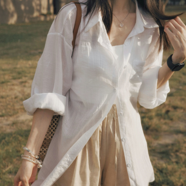 呼吸感輕透防曬罩衫 20010391