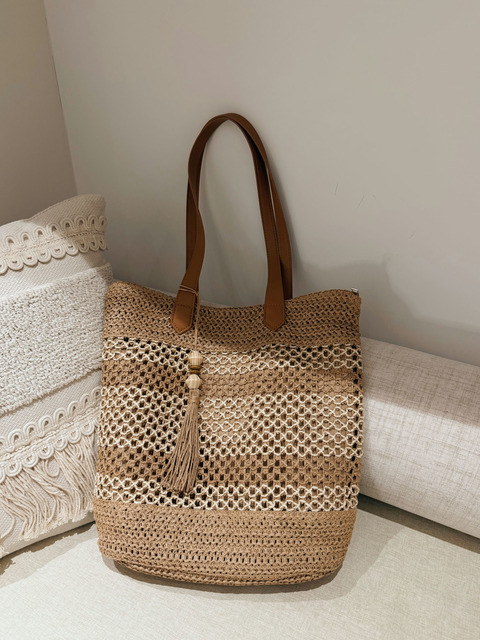 夏日編織撞色吊飾包 20080040