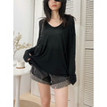 輕柔感透膚長袖慵懶上衣(兩色) 20010392_13