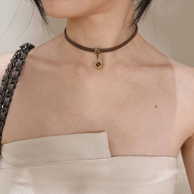 日曜溫柔．古銅太陽項圈 20070093