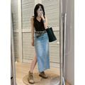 高腰率性側開衩牛仔長裙(S-XL) 20020235_16