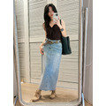 高腰率性側開衩牛仔長裙(S-XL) 20020235_13