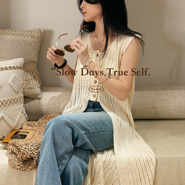 【現貨】波西米亞夏日光影針織背心 20010398