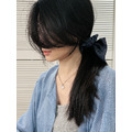 韓系氣質款丹寧蝴蝶結髮圈 20070094_11